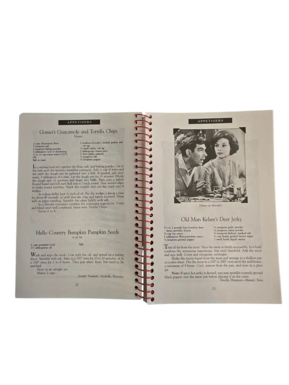 Aunt Bee's Mayberry Cookbook Andy Griffith Show Spiral Bound Southern Recipes